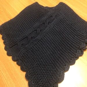 Navy blue kids poncho handmade